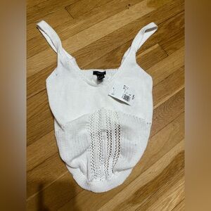 Forget 21 cropped crochet too new with tags